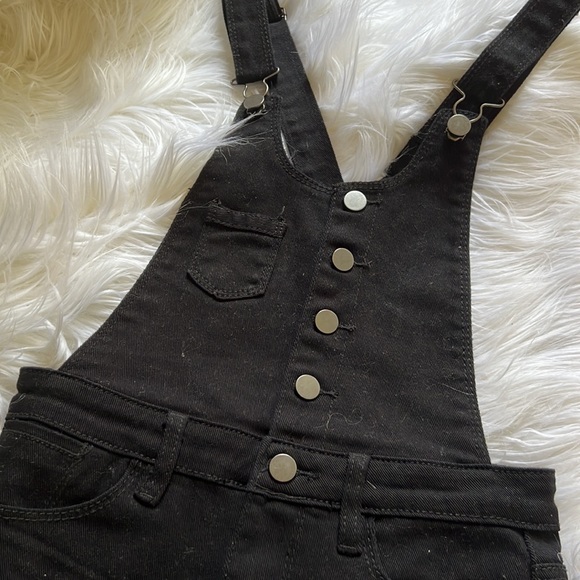 Forever21 Denim Lace Trim Overalls - Picture 9 of 12